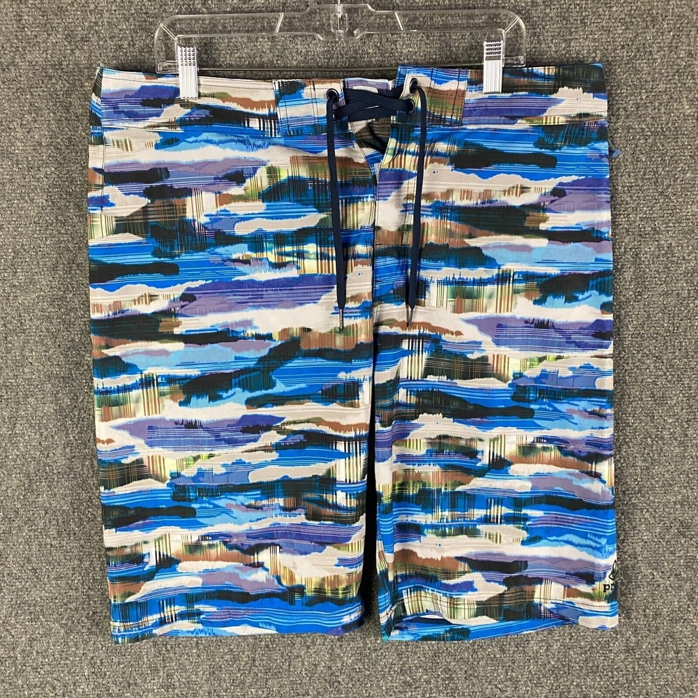 Prana Swim Trunks Men's‎ Size 36 Shorts Abstract Multicolor UPF 50+ Adults
